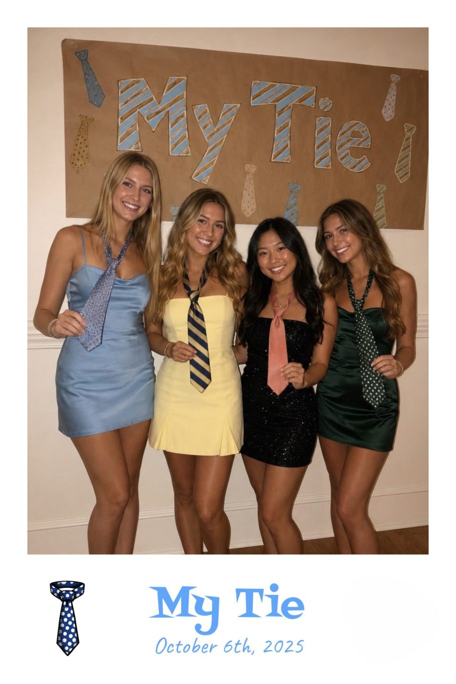Sorority girls at a USA themed bid day
